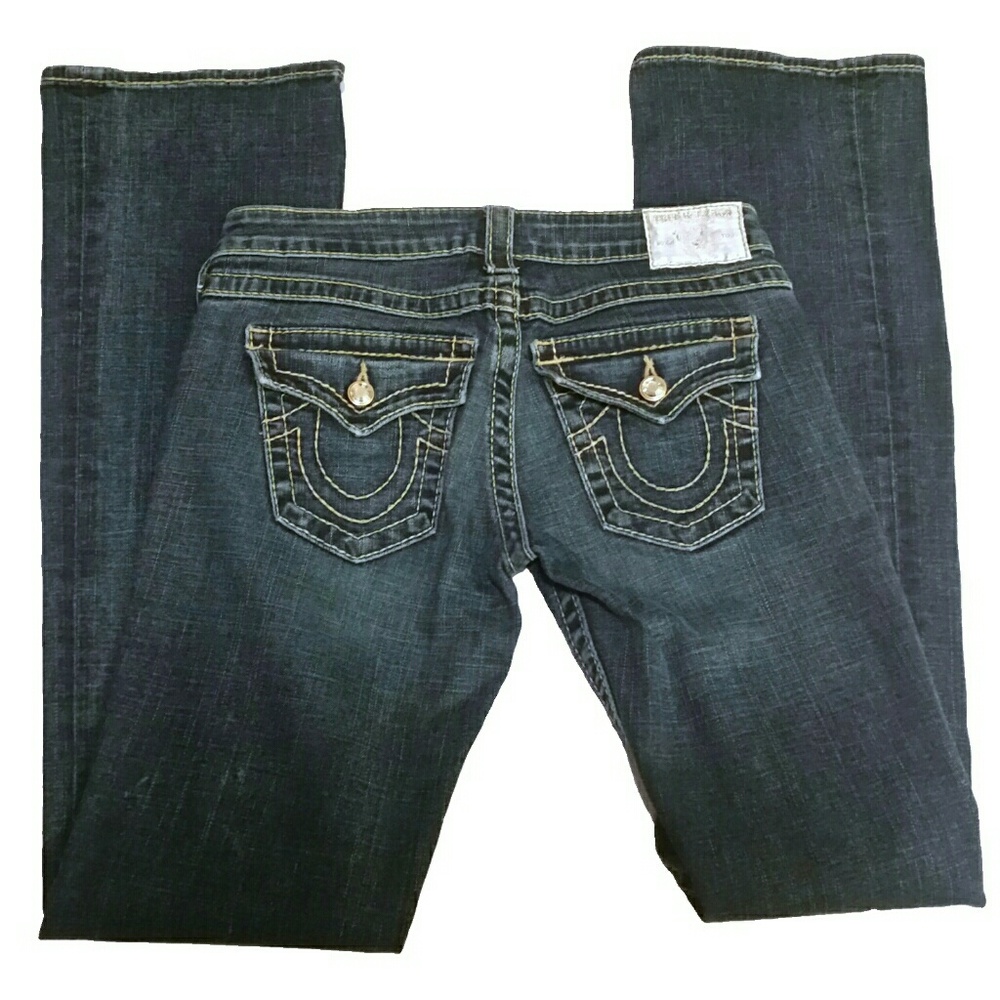 True Religion Straight Leg Dark Wash Jeans